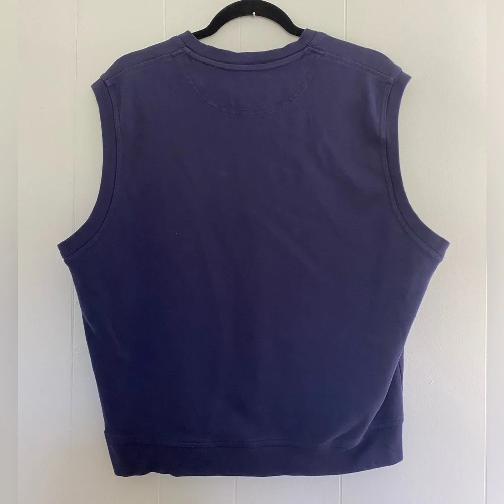 LYLE & SCOT SCOTLAND 100% Combed Cotton Navy and Red Sweater Vest Men’s Sz M - Picture 6 of 6